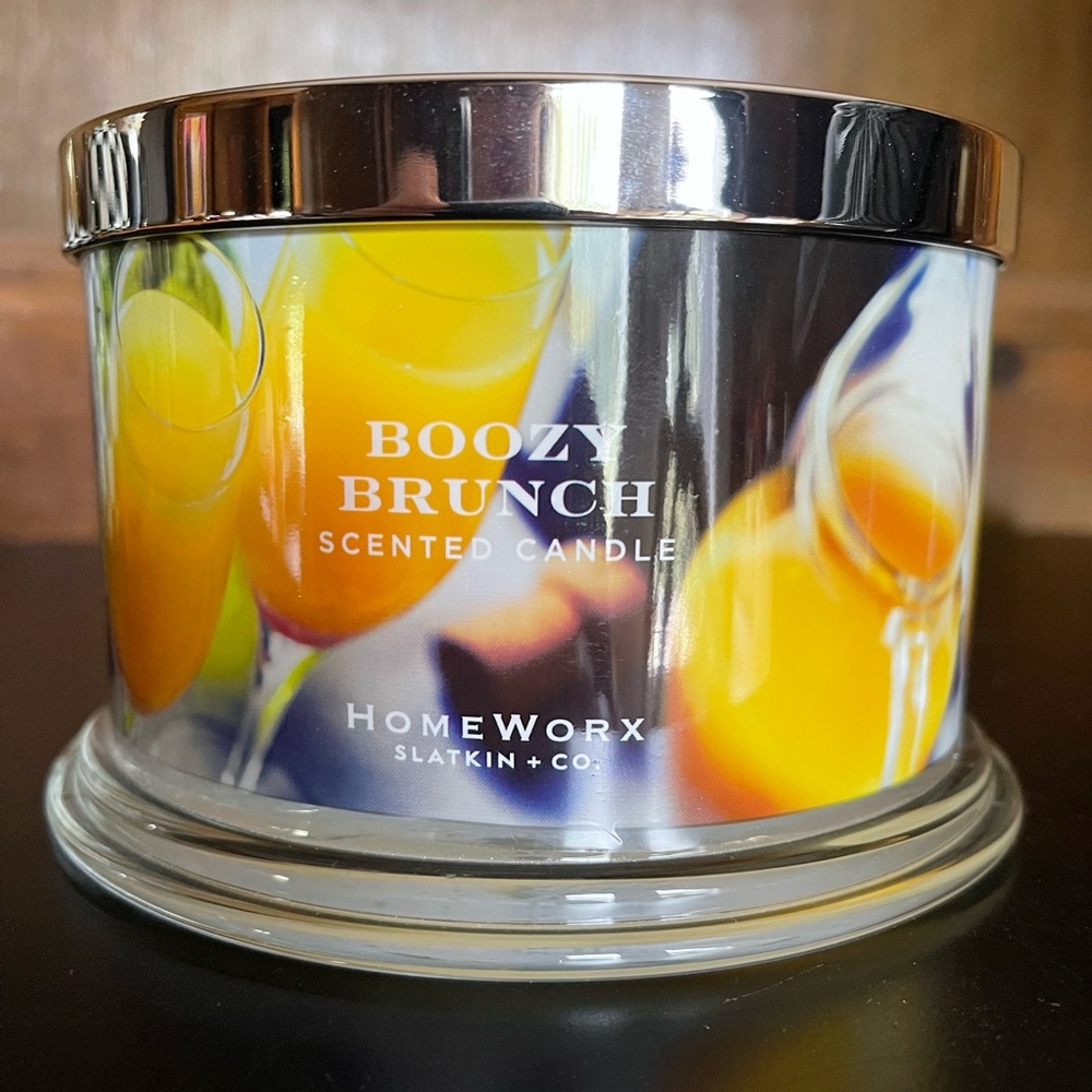 18oz Homeworx by Harry Slatkin Boozy Brunch candle  new 30-55 hours burn time